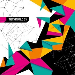 abstract technology background in color. vector illustration.