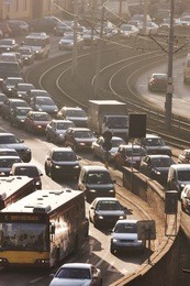rush hour in wroclaw, poland