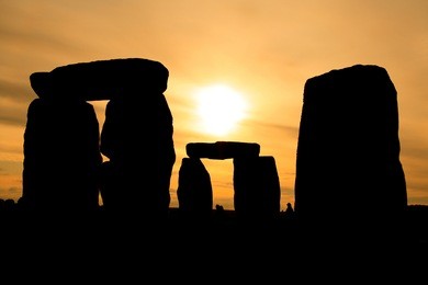 stonehenge at sunset