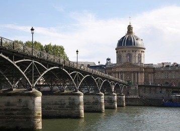 paris - pont des arts and  instutut de france