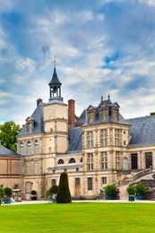 france. park and a palace of fontainebleau