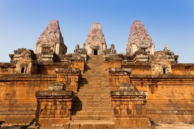 ancient pre rup temple in angkor, cambodia
