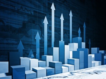 fine 3d image of financial business chart