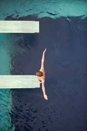 diver on the springboard