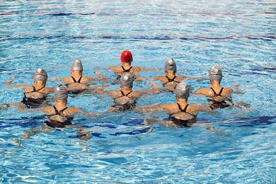 synchronized swimmers