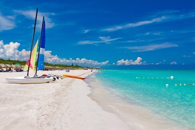 the beautiful beach of varadero in cuba