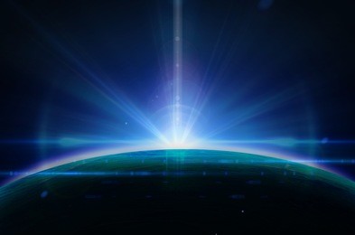 deep space planet background