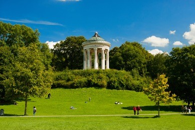 "monopterus" monument in english garden munich bavaria, germany