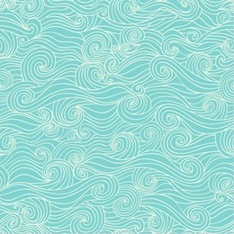 colorful seamless abstract hand-drawn pattern, waves background