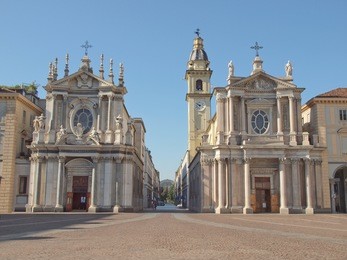 chiesa di santa cristina e carlo church in piazza san carlo, turin, italy