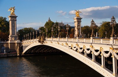 bridge of alexandre iii in paris france