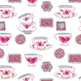 tea cups and cookies