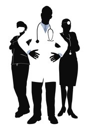 illutsration of three members of a medical team