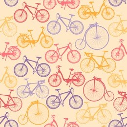 bike background. endless pattern. can be used for wallpaper, pattern fills, web page background, surface textures, fabric design.