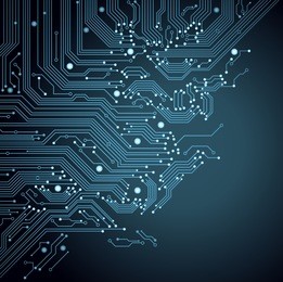 abstract vector background with high tech circuit board