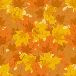 seamless background from autumn maple leaves