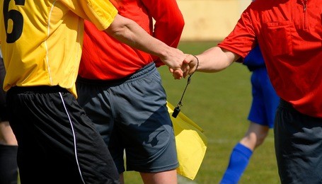 fairplay between player and referee at sport