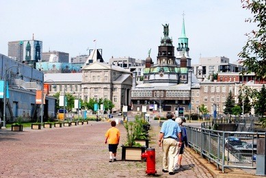 downtown montreal historic site in quebec, canada