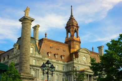 montreal city hall in old montreal, canada