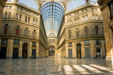 umberto i gallery in the city of naples, italy