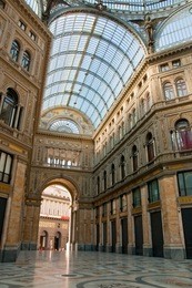 umberto i gallery in the city of naples, italy