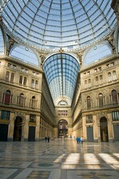 umberto i gallery in the city of naples, italy
