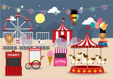 fun fair vector/illustration