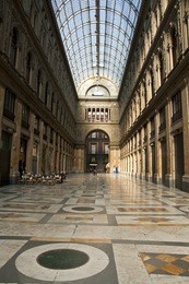 umberto i gallery in the city of naples, italy