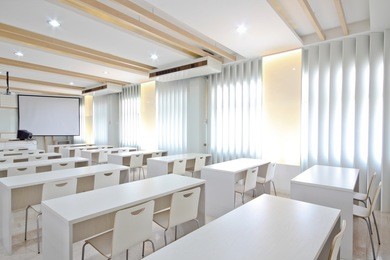 white class room.