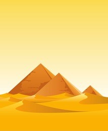 pyramids in the desert