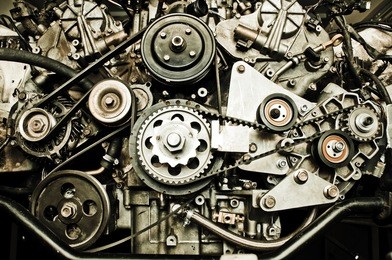 sport car's engine