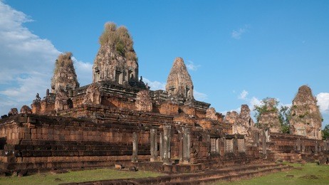 the pre rup temple, built from brick, laterite and sandstone in siem reap, cambodia
