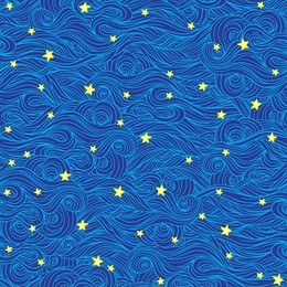 seamless pattern with stars and clouds