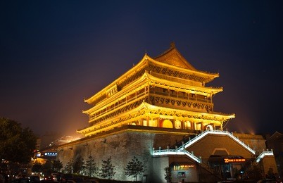 illuminated tower, china