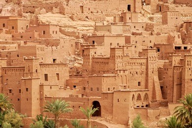 clay kasbah ait benhaddou in morocco