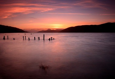 loch ness sunset