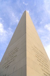 the obelisk of buenos aires is a national historic monument of buenos aires. located in the plaza de la república, it was built to commemorate the 4 centenary of the first foundation of the city.