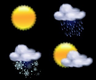 vector illustration of cool weather icons