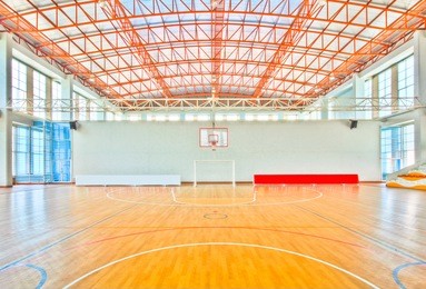 sport complex in university thailand,school gym indoor.
