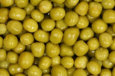 canned green peas, background