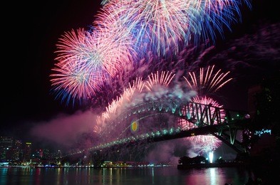 world renown sydney harbour nye fireworks display
