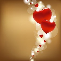 2 hearts and valentin`s day card with, vector illustration