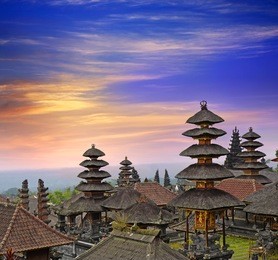 pura besakih. - largest hindu temple of bali, indonesia