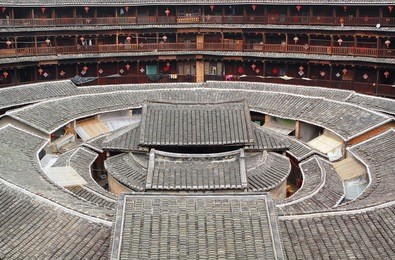 tulou,a historical site in fujian china.world heritage.