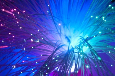 multicolored optical fibers