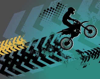 motocross background, vector illustration