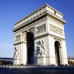 view of the arc de triomphe, paris, france