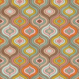 seamless 70ies wallpaper design