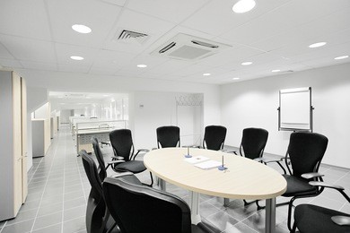 empty meeting room in the bank office