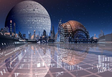 futuristic cityscape